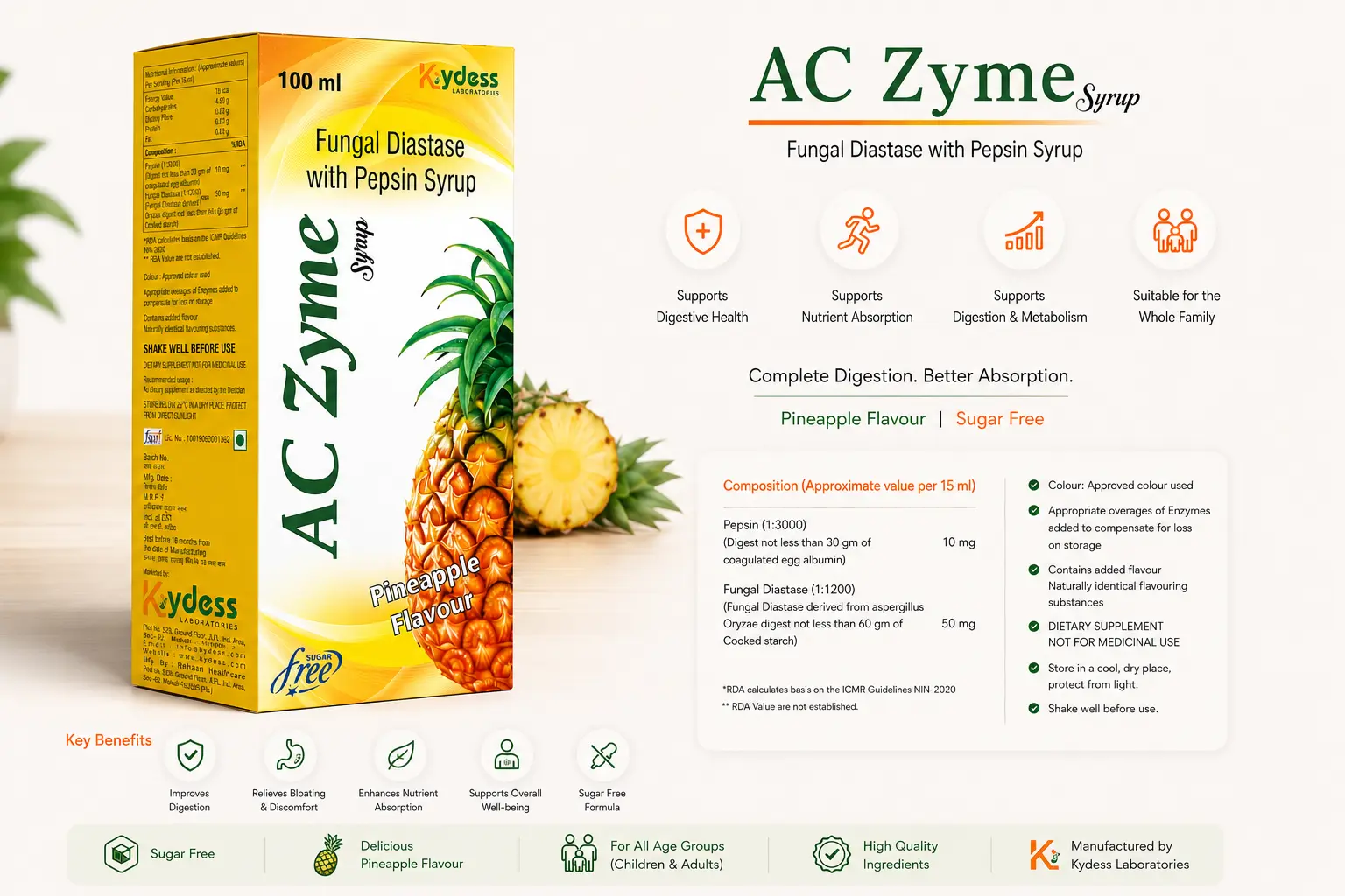 AC Zyme, 100ml bottle