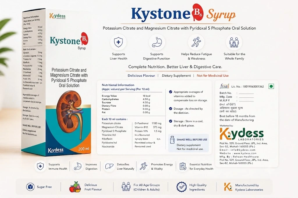 Kystone B6 Syrup – Kidney Stone & Urinary Tract Care Formula