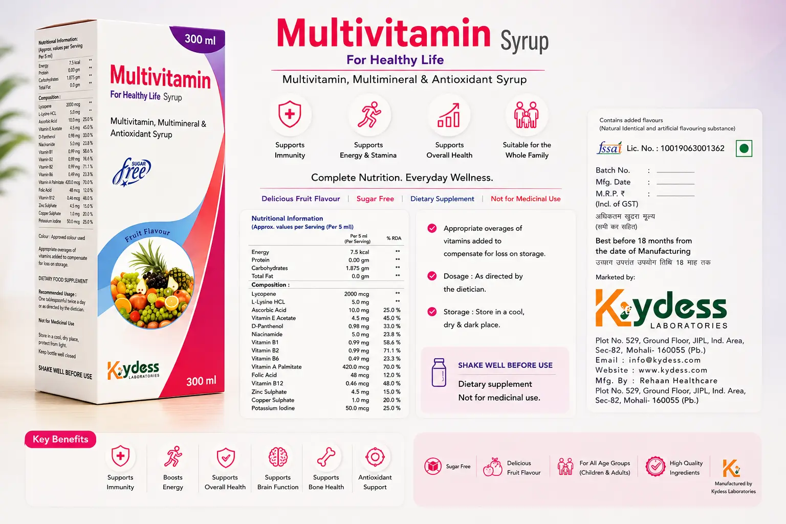 Multivitamin & Multimineral Syrup – Daily Energy & Immunity Booster